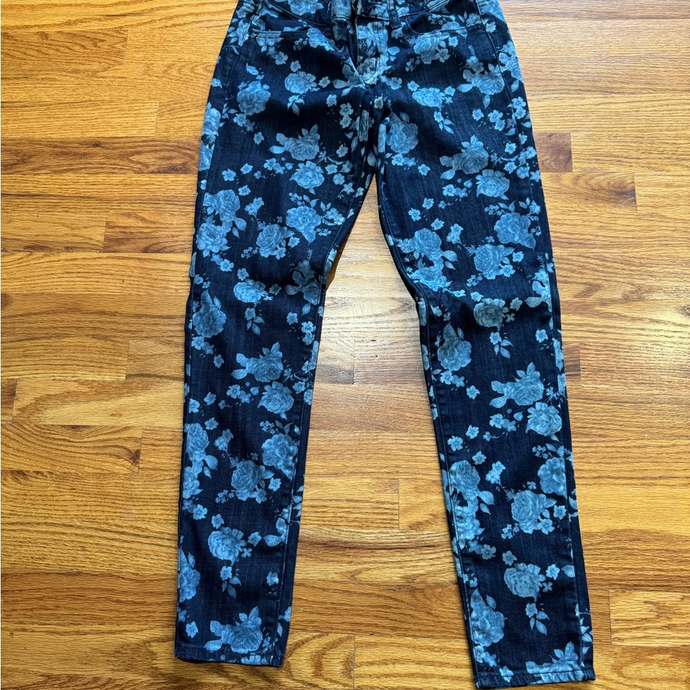 Floral Blue Women's Jeans